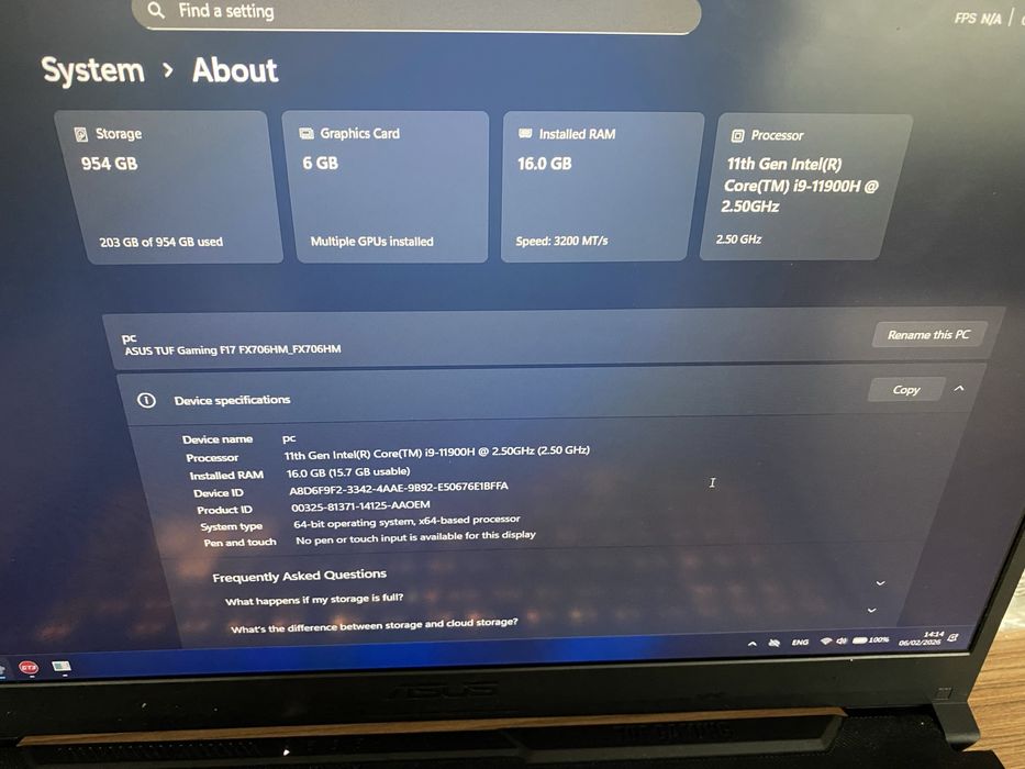 Laptop Gaming– RTX 3060, i9, 144Hz