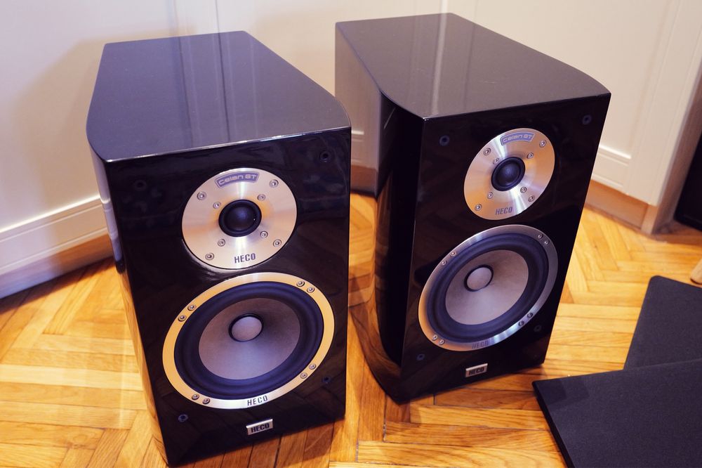 Boxe HECO Celan GT 302 Black gloss Top sunet superb highend biwire