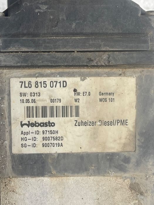 Webasto Volkswagen Touareg 7La, 7L6, 7L7 2002 - 2013 7L6815071D