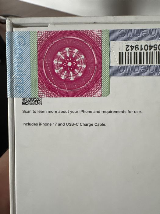 Iphone 17 256GB белый nano sim + e sim