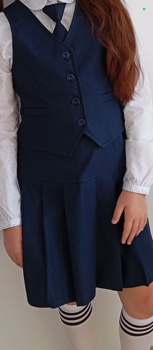 Школьная форма тройка темно синяя