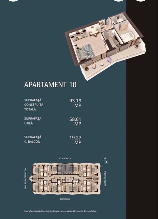 Apartament cu 2 camere în proiectul exclusivist Olimp Tower