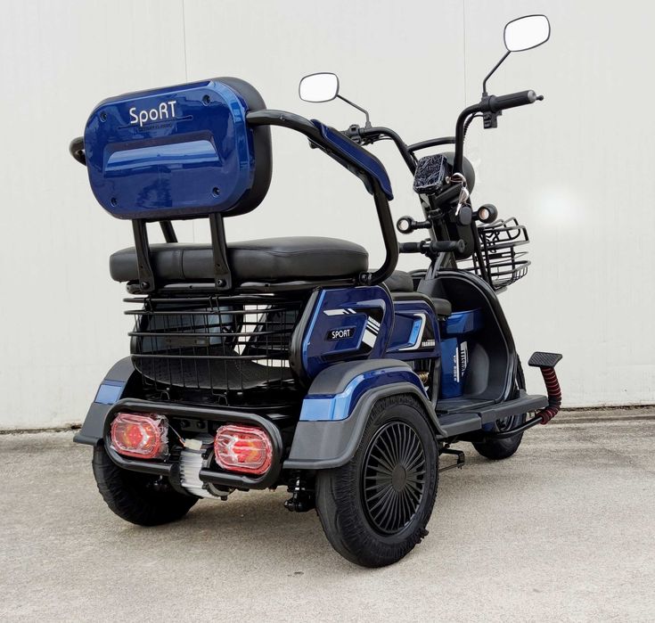 НА ИЗПЛАЩАНЕ Електрическа триколка  EcoWay М19X син цвят