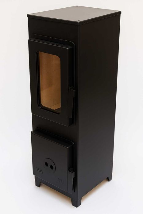 Semineu Incalzit Lemne Samotat Sticla Bucatarie Baie Camera 6.2kW TM