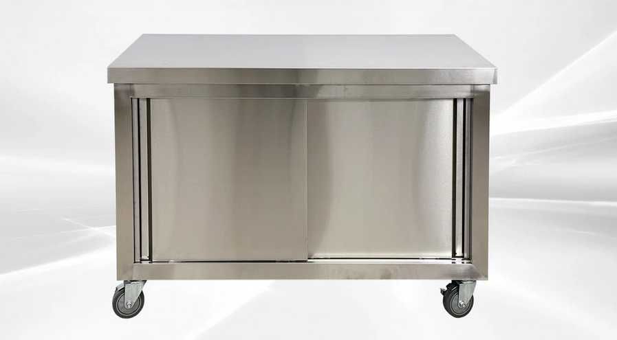 LICHIDARE STOC  Dulap Masa Inox Cu Usi Glisante Dulap Profesional 100 / 120 / 150 / 180 / 200 pe latime 70cm , TRANSPORT Gratis