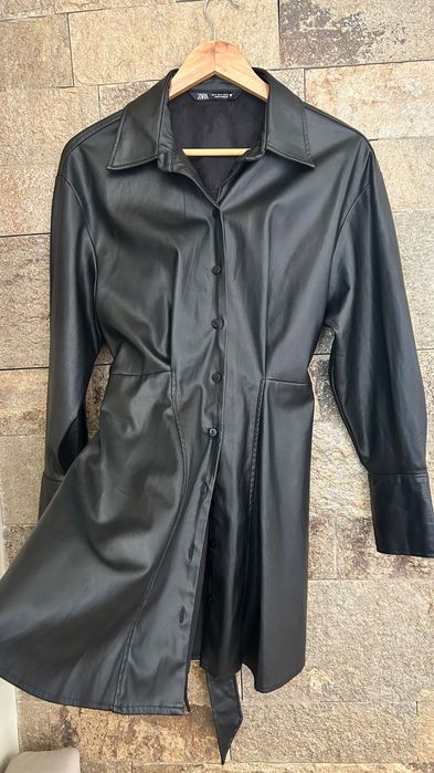 Кожена рокля ZARA