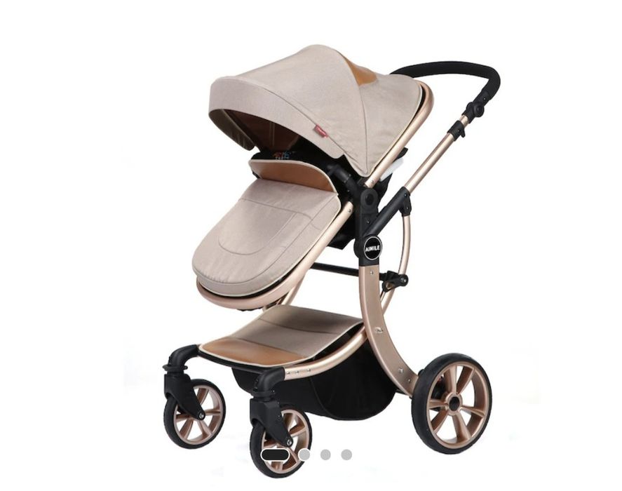 Carucior copii 2 in 1 Aimile Gold