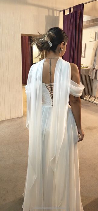 Rochie mireasa matase naturala super ușoară Natalia Vasiliev Xs-S