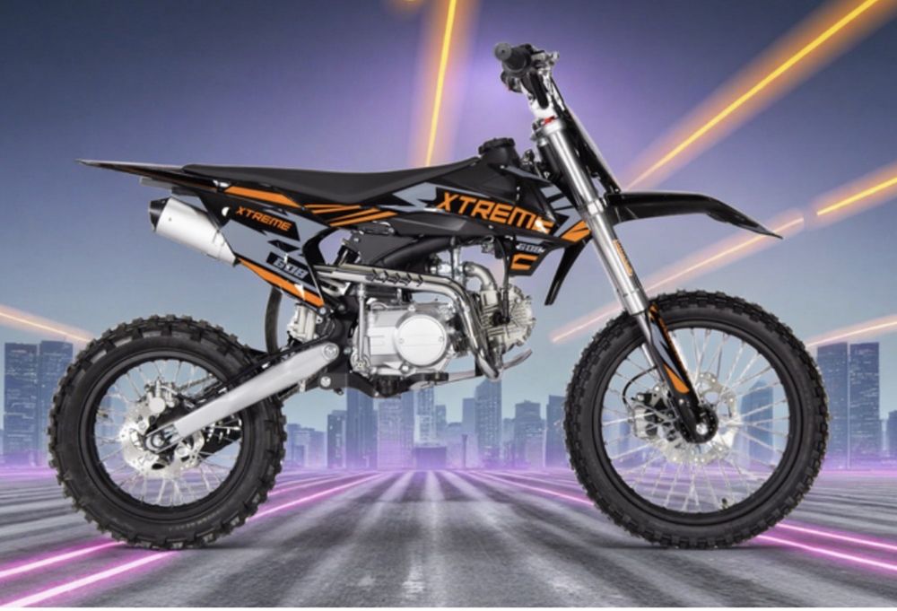 Мотоциклет за крос питбол 125cc + гуми 17/14 + обърната вилка - HIGHPER DB608