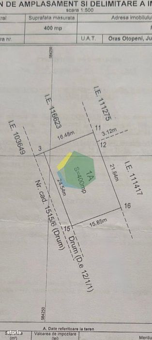 Teren De Vânzare 400 Mp – Str. Griviței,/Otopeni