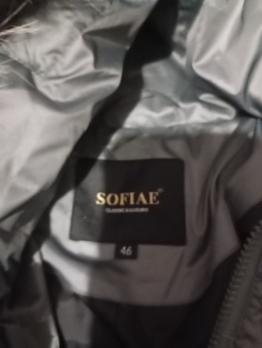 Зимно яке с яка сребърна лисица