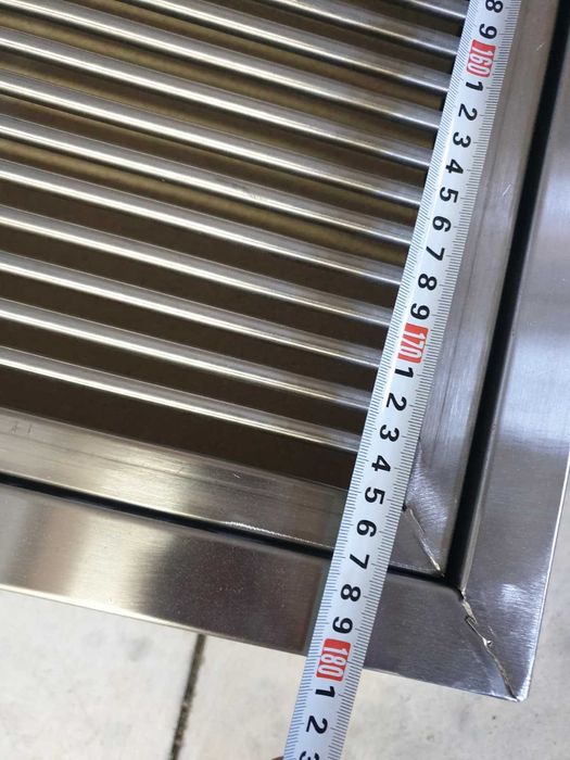 Скара на дървени въглища с огнеопорна тухла 180см НЕРЪЖДАЕМА СТОМ.