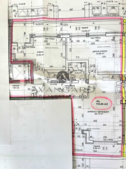 оф.21465 Тристаен с паркомясто/ АКТ 16/ Тракия