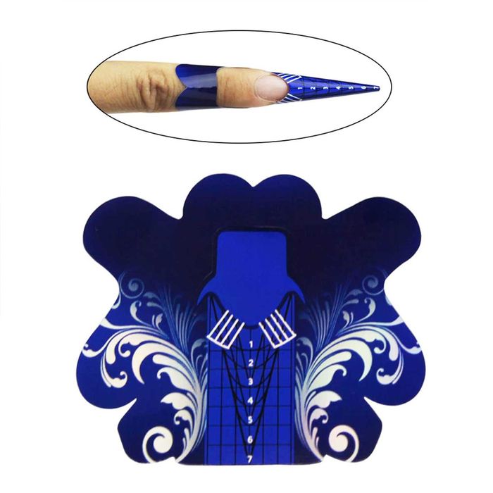 Set 100 sabloane constructie unghii cu gel UV sau acryl