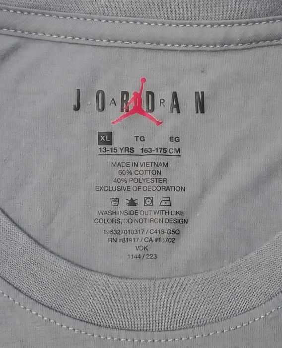 Jordan AIR Nike Tee оригинална тениска ръст 163-175см Джордан Найк сива фланелка памук спорт