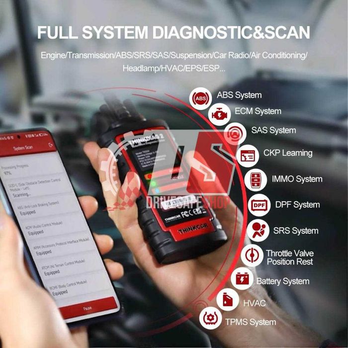 Автодиагностика THINKDIAG 2.0 (Android / iOS, Bluetooth)