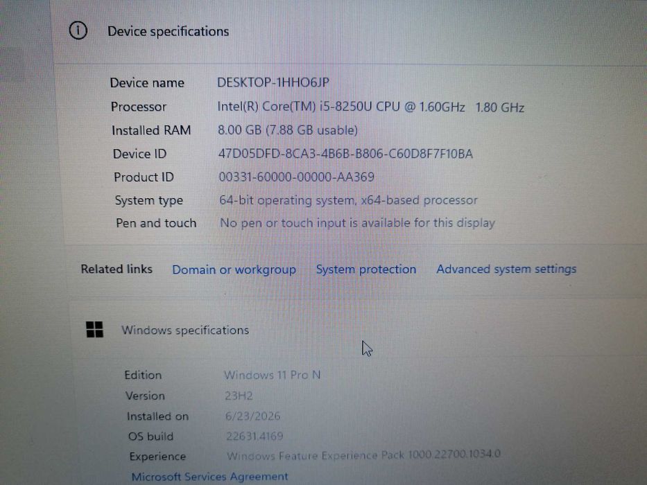 Acer Aspire , 17'' Fhd , i5 8250U , 8 Gb ram , 128 Gb ssd m2