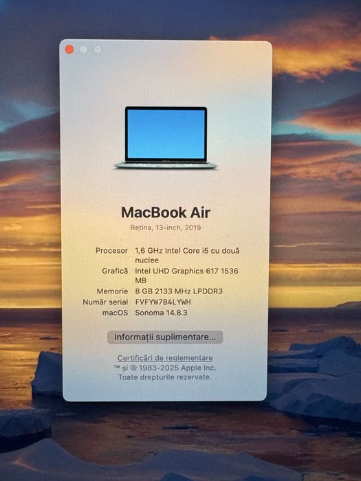 MacBook Air 13” 2019 – Space Gray – stare foarte bună