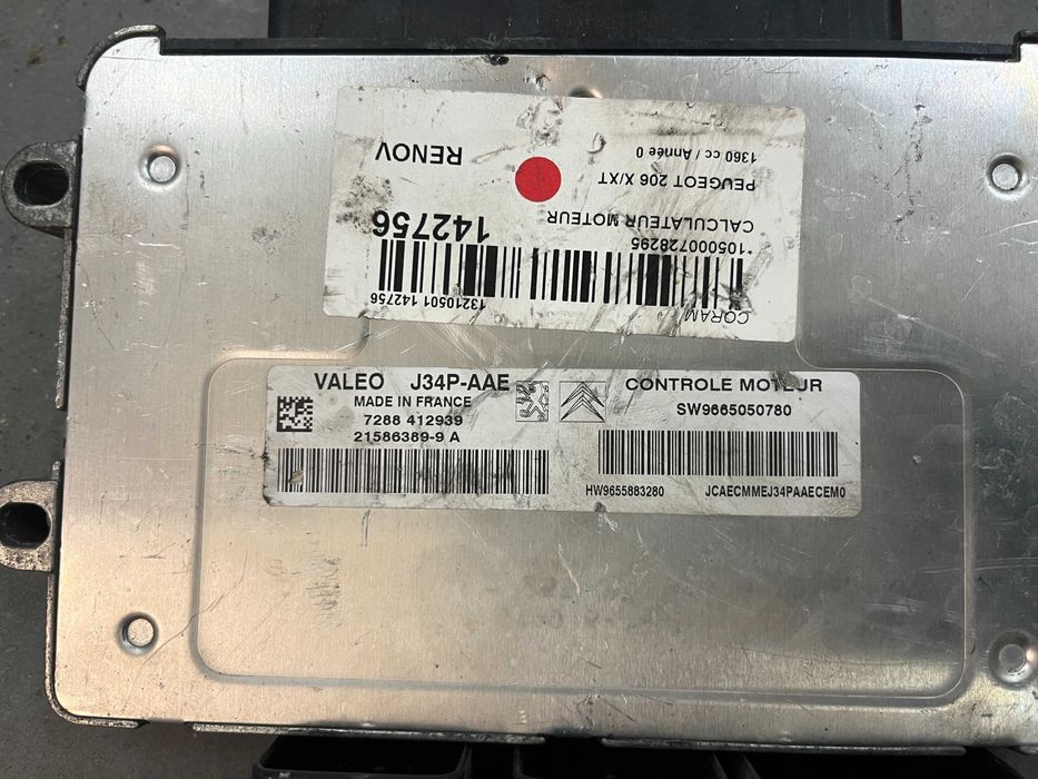 Компютър двигател ECU VALEO ВАЛЕО J34P V34.1 J34P-AAE Peugeot Citroen