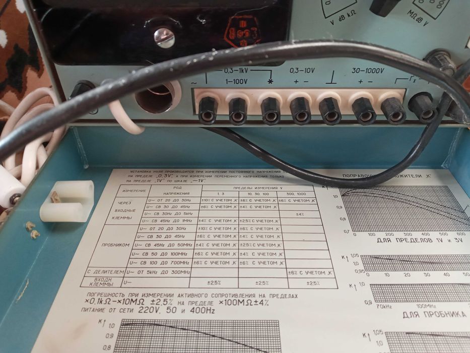 Вольтметр ВУ-15, измеритель CN-720В.