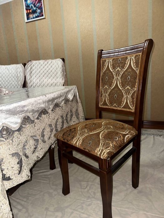 6 кишилик стол стул