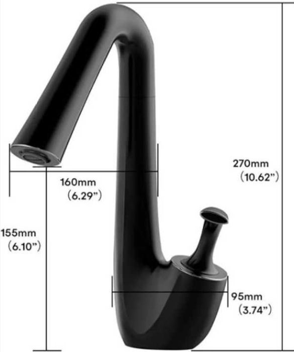 Смесител за баня в черен мат 158лв.