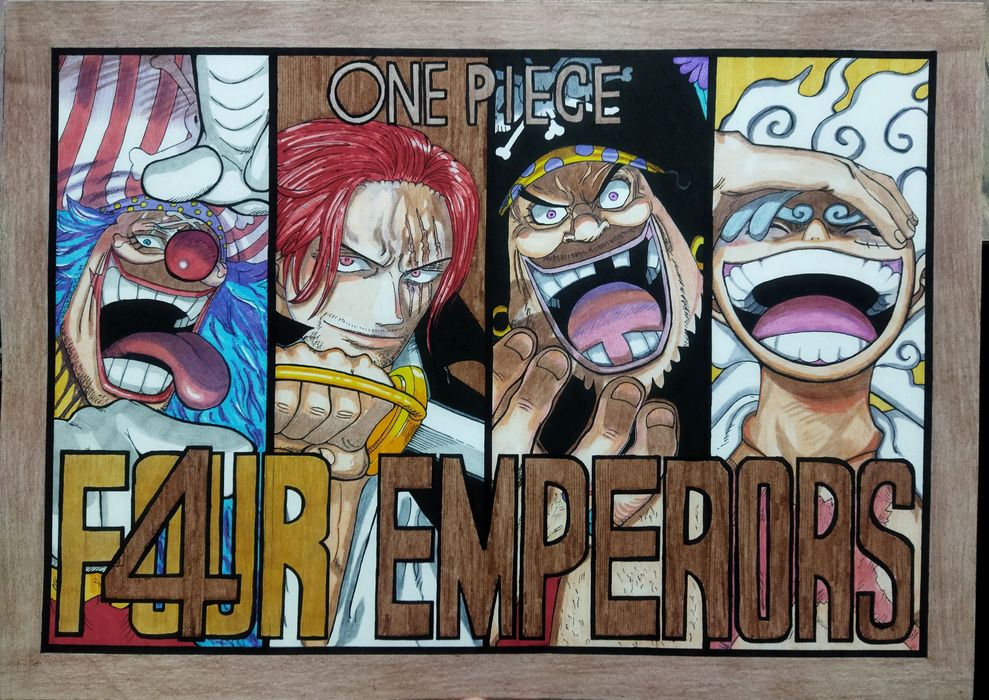 One piece art on A3 paper