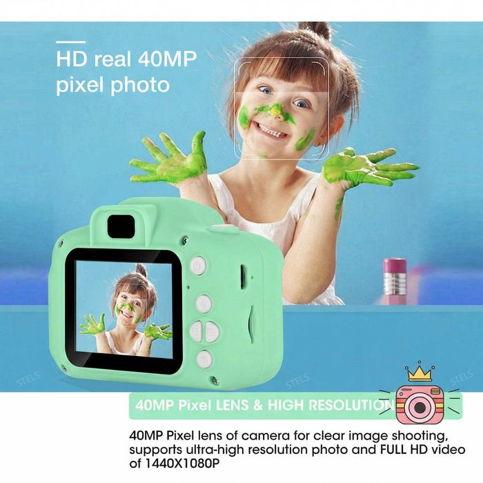 Детски дигитален фотоапарат STELS FunShot W390, 40MP, 8X Zoom, Селфи