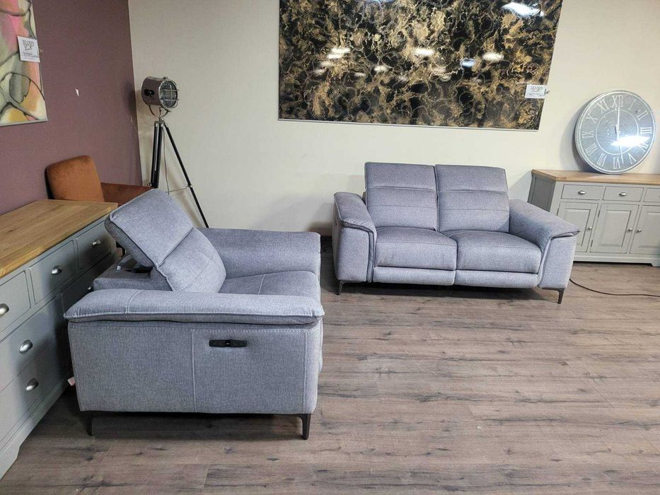 Сив комплект от плат двойка и фотьойл с електрически релакс механизъм