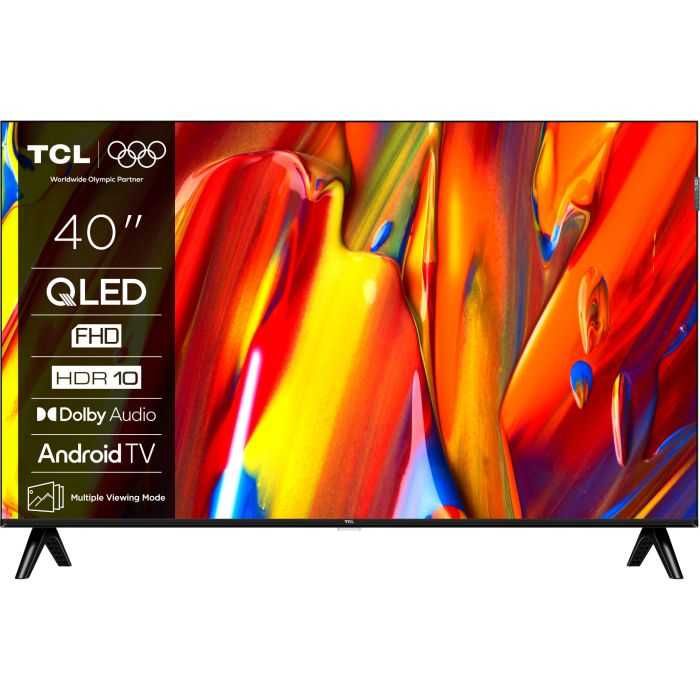 Televizor Smart TV QLED TCL 40V5C, 100 cm, Android TV, Dolby Audio