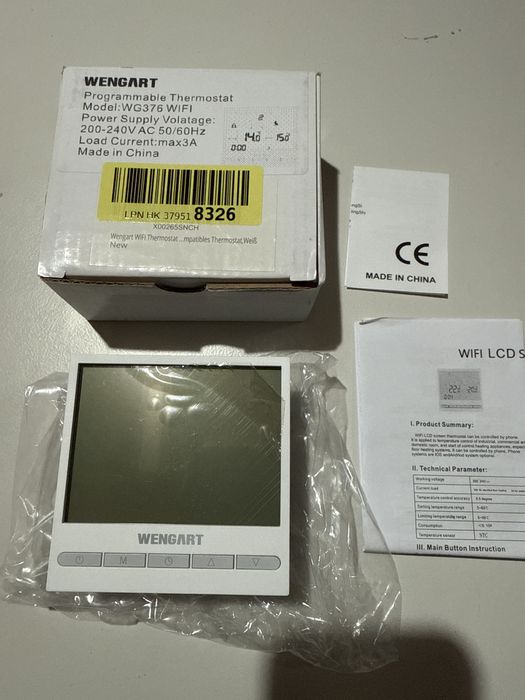 Termostat Wifi Smart MeanWell MMT1231 Tuya centrala,boiler,pardoseala