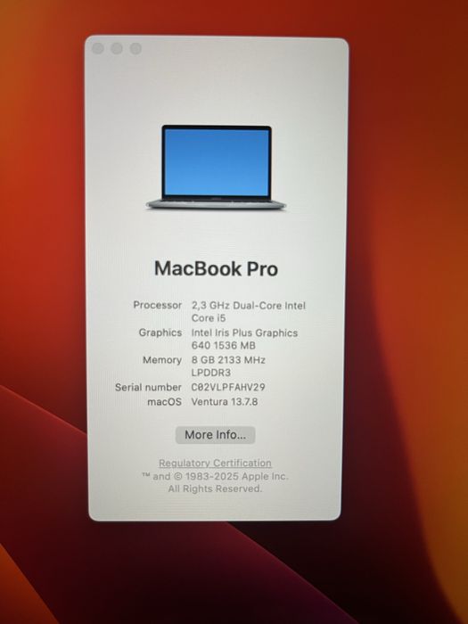 Macbook Pro 13” 2017
