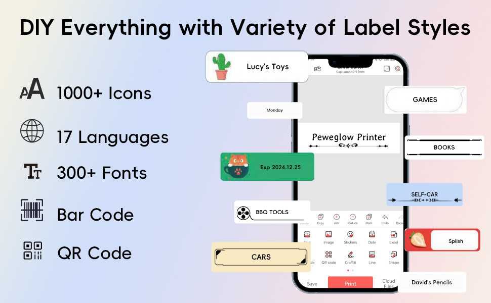 Imprimanta termica portabila bluetooth etichete adezive Marklife LP12