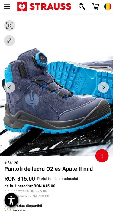 Bocanci de lucru Strauss marimea 42 O2 Apate II mid