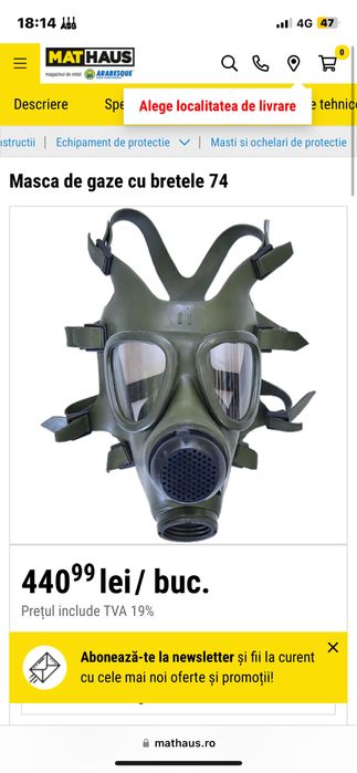 Masca anti-gaze anii 80