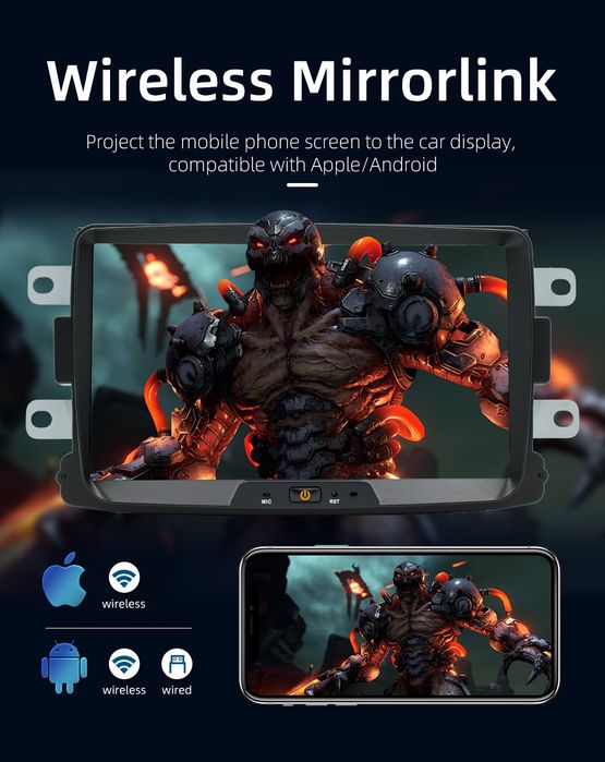 Navigatie Android Dacia Duster,Logan,Lodgy,Sandero,Captur,SimbolDokker