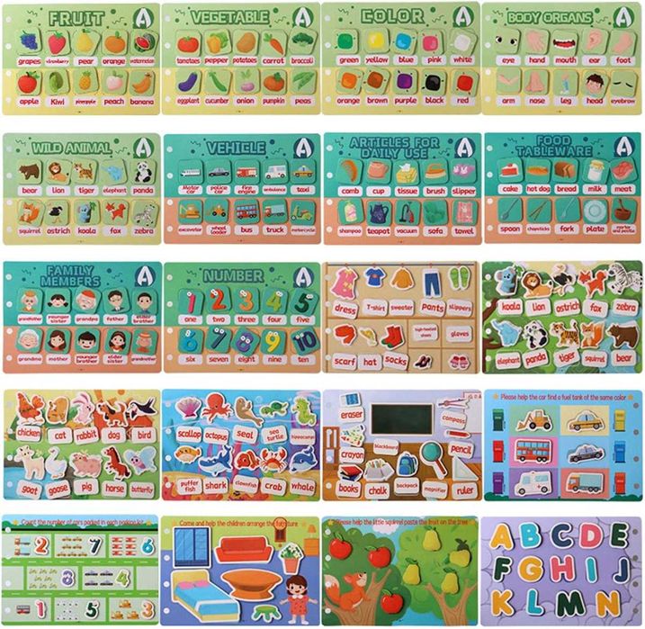 Образователна книжа със стикери идея за подарък занимателна игра