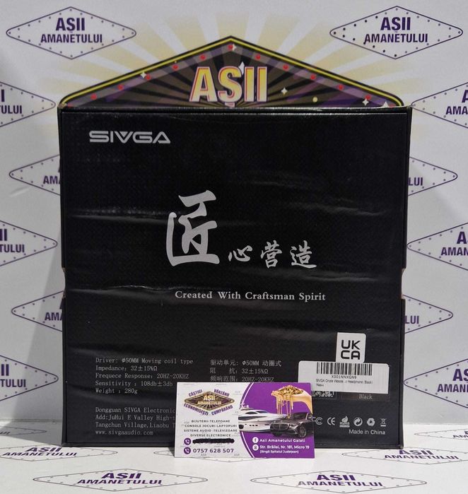 Casti Sivga Oriole Hi-Fi de tip closed-back cu design premium din lemn masiv si detalii tehnice solide, aspect excelent