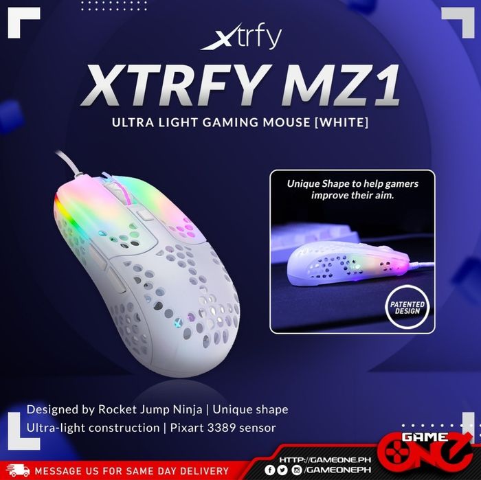 Xtrfy MZ1 Superlight СКИДКА Проводная мышка/мышь (вес 56 грамм)