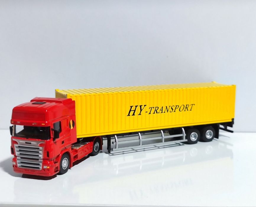 Фура трак Тягач Железная машинка контейнер масштабная модель - Доставк