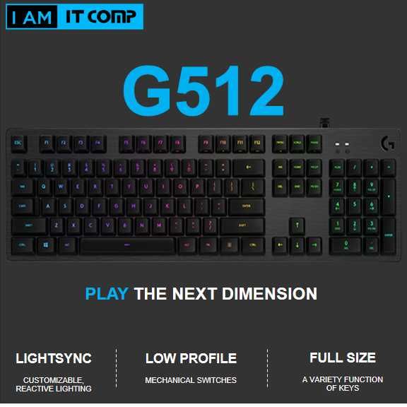Tastatura Mecanica Gaming Logitech G512 GX RED 920-009370 nou Sigilata