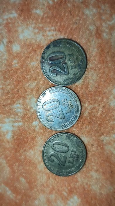 Lot bani/monede vechi românești+one penny 1983/1984