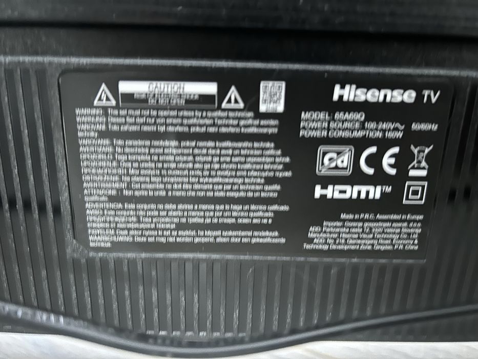 Tv Hisense 65A60Q ecran spart
