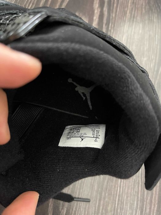 Adidasi NIKE Air JORDAN 4 Retro Black Cat Premium din Piele la Cutie