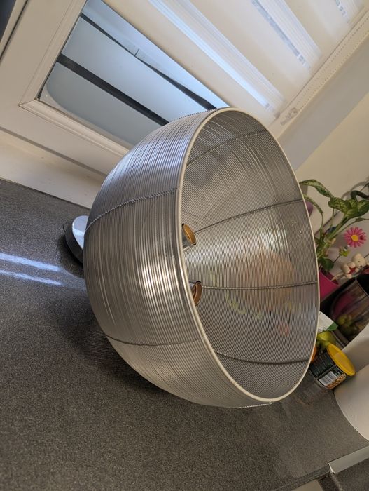 Lustră argintie cu 3 becuri