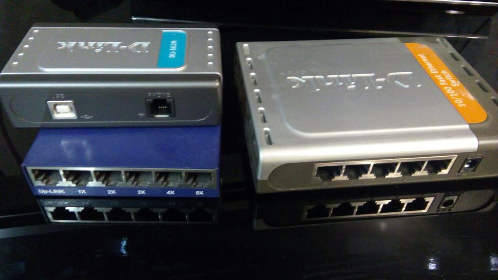 TP-link и D- Link модемы камутаторы