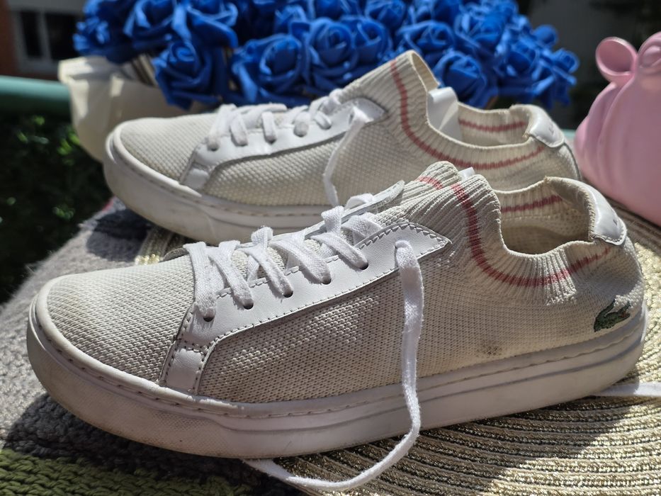 Lacoste  La Pique бели кецове N38
