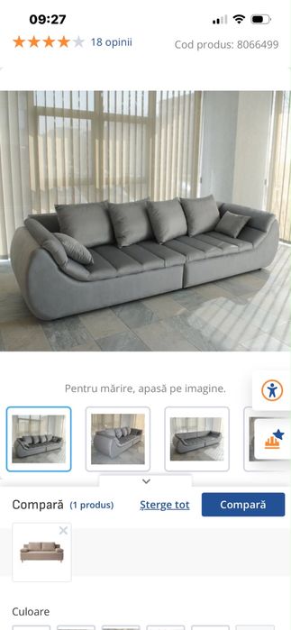Canapea extensibila cu lada pentru depozitare