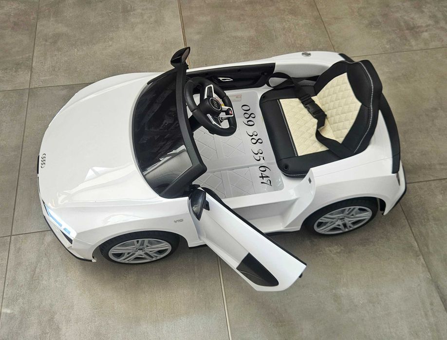 ТОП ЦЕНА!НОВО!Акумулаторна кола Audi R8 с 12V батерия,меки гуми,USB