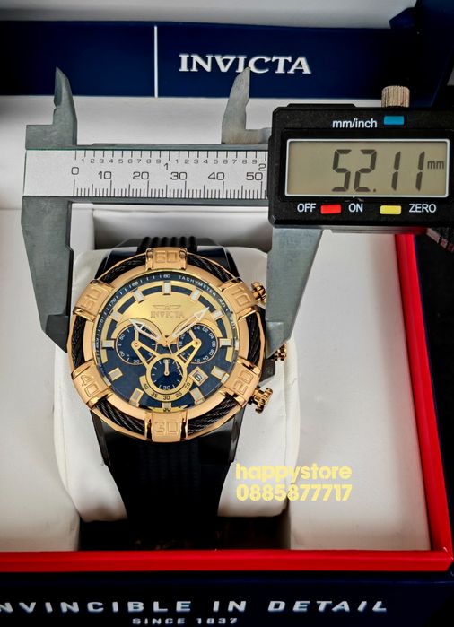 INVICTA Bolt Phantom Gold 52 mm, Инвикта нов ръчен часовник